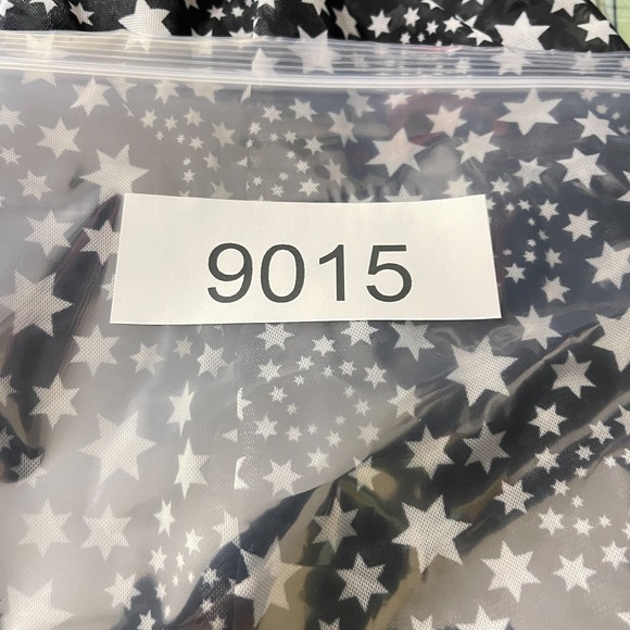 Free People Marni Sheer Top Womens Medium Black White Star Print Long Sleeve Tie - Picture 12 of 12